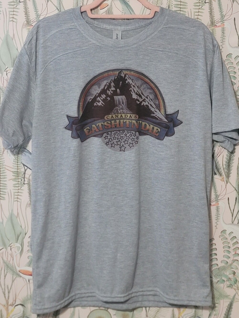 Canada's Eatshitndie Graphic T-Shirt - Grey - Size: LG